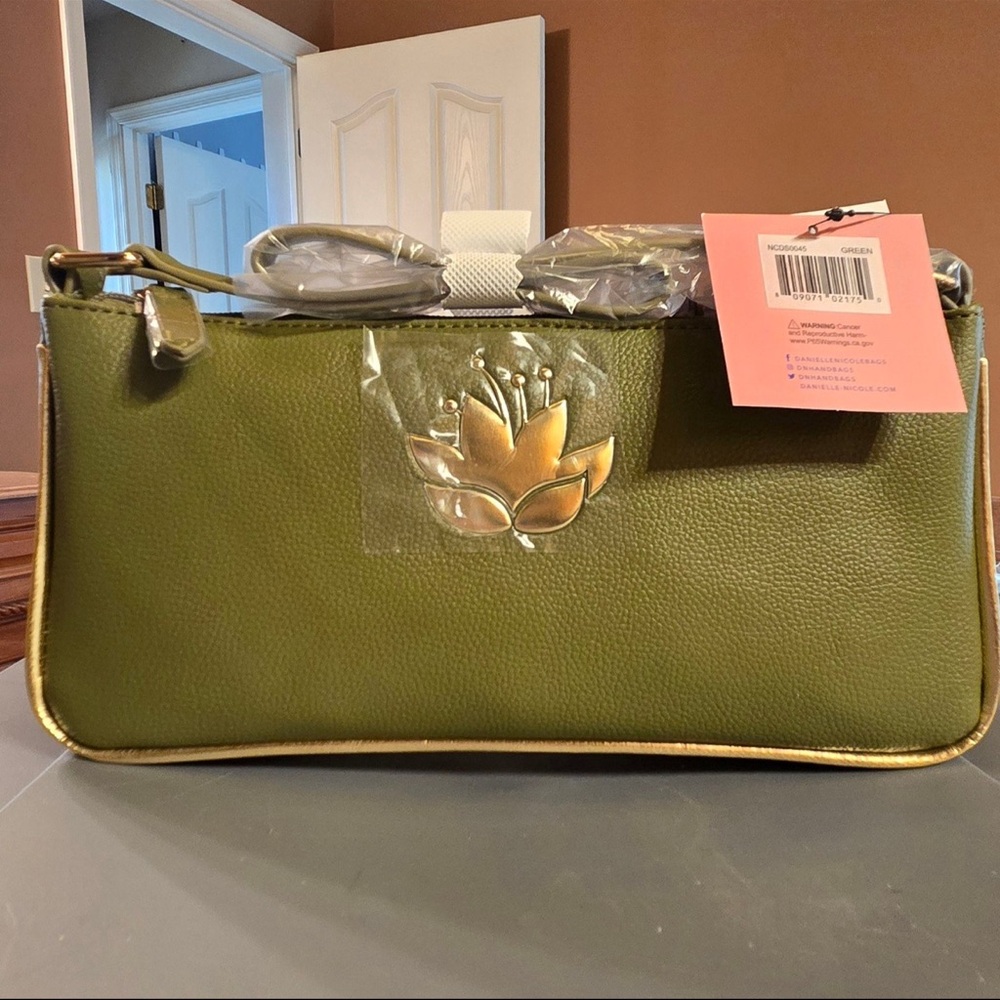 Danielle Nicole Olive green Tiana purse with Gold Detail